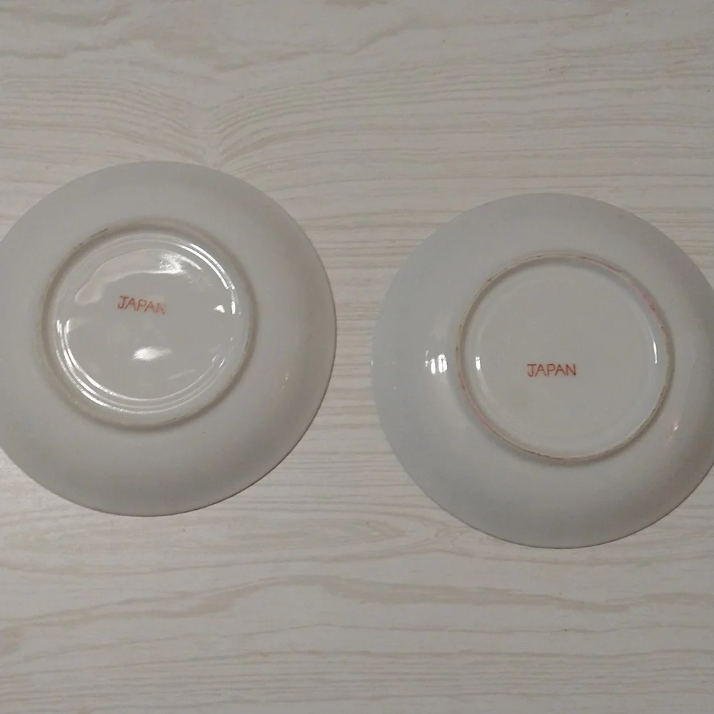 Vintage 1950's Iridescent Mother of Pearl w Blue Band and Gold Design Tea Set - Picture 7 of 7